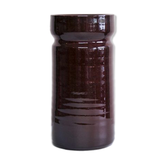 Glossy brown vase