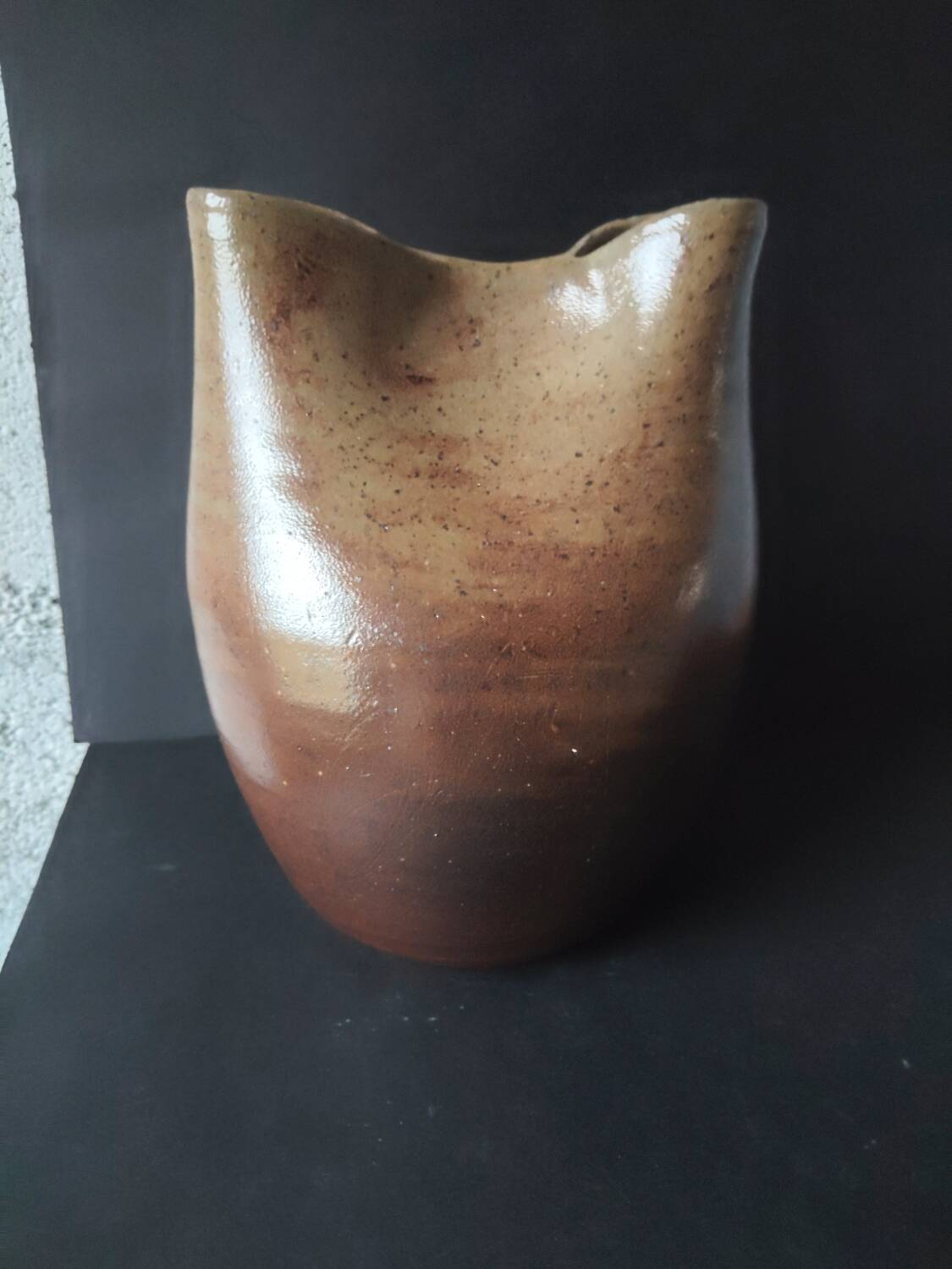 Vintage 1970s art ceramic owl – In the style of Georges Martin