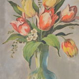 Nature morte bouquet de tulipes