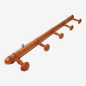 Bamboo style 5 hook coat rack