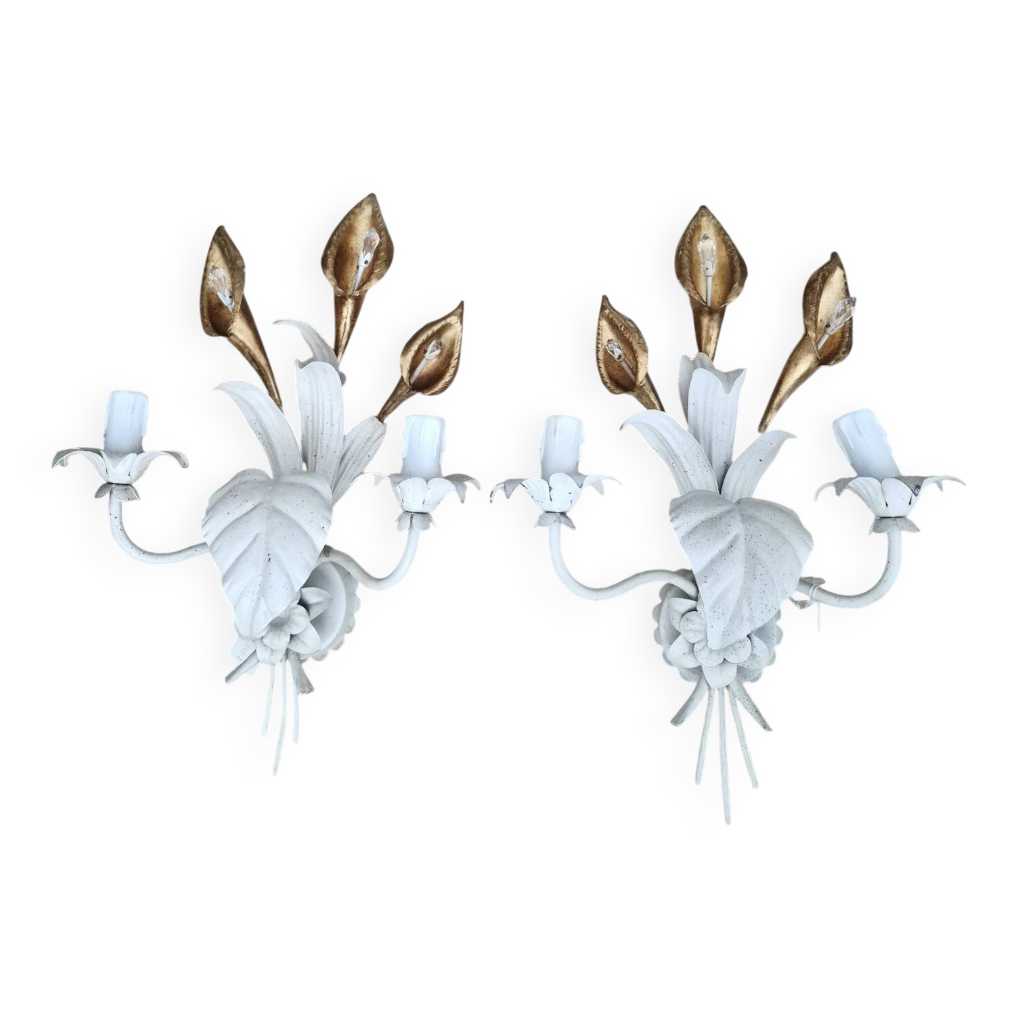Vintage Italian floral wall appliques