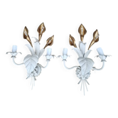 Vintage Italian floral wall appliques