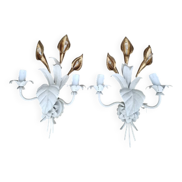 Vintage Italian floral wall appliques