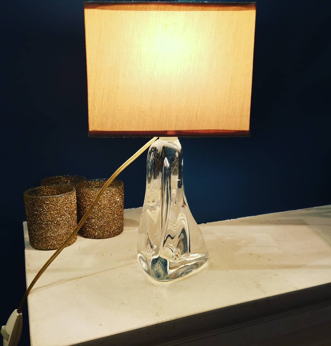 Glass lamp foot