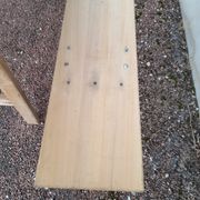 Table and folding benches of bistro guinguette -2m20