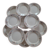 Set de 11 assiettes Saint-Clément, collection Félicie – Années 60