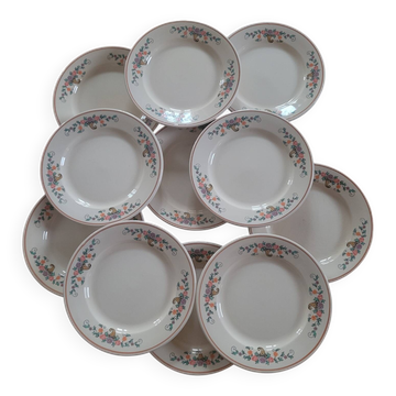 Set de 11 assiettes Saint-Clément, collection Félicie – Années 60