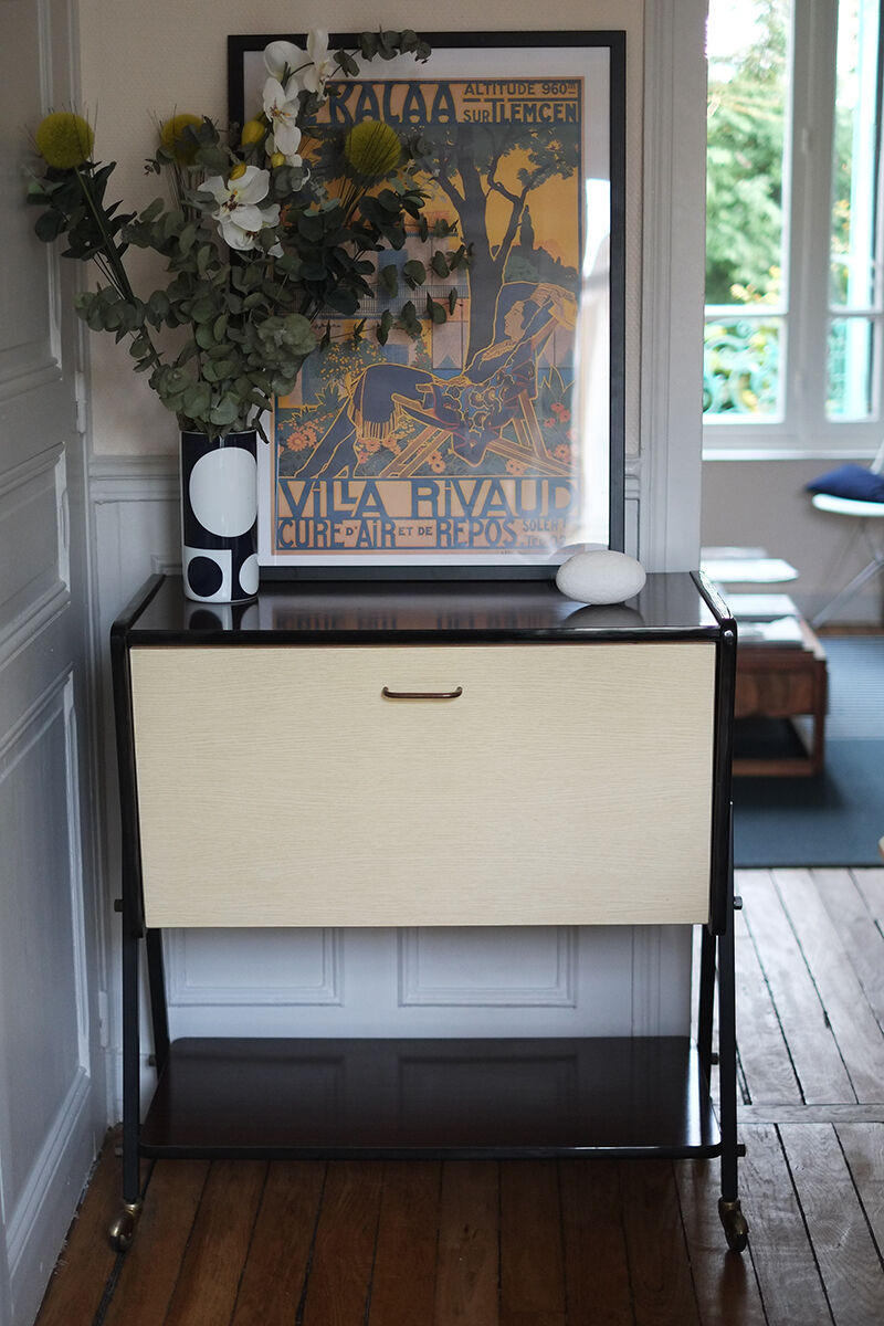 Bar in formica & brass 60's