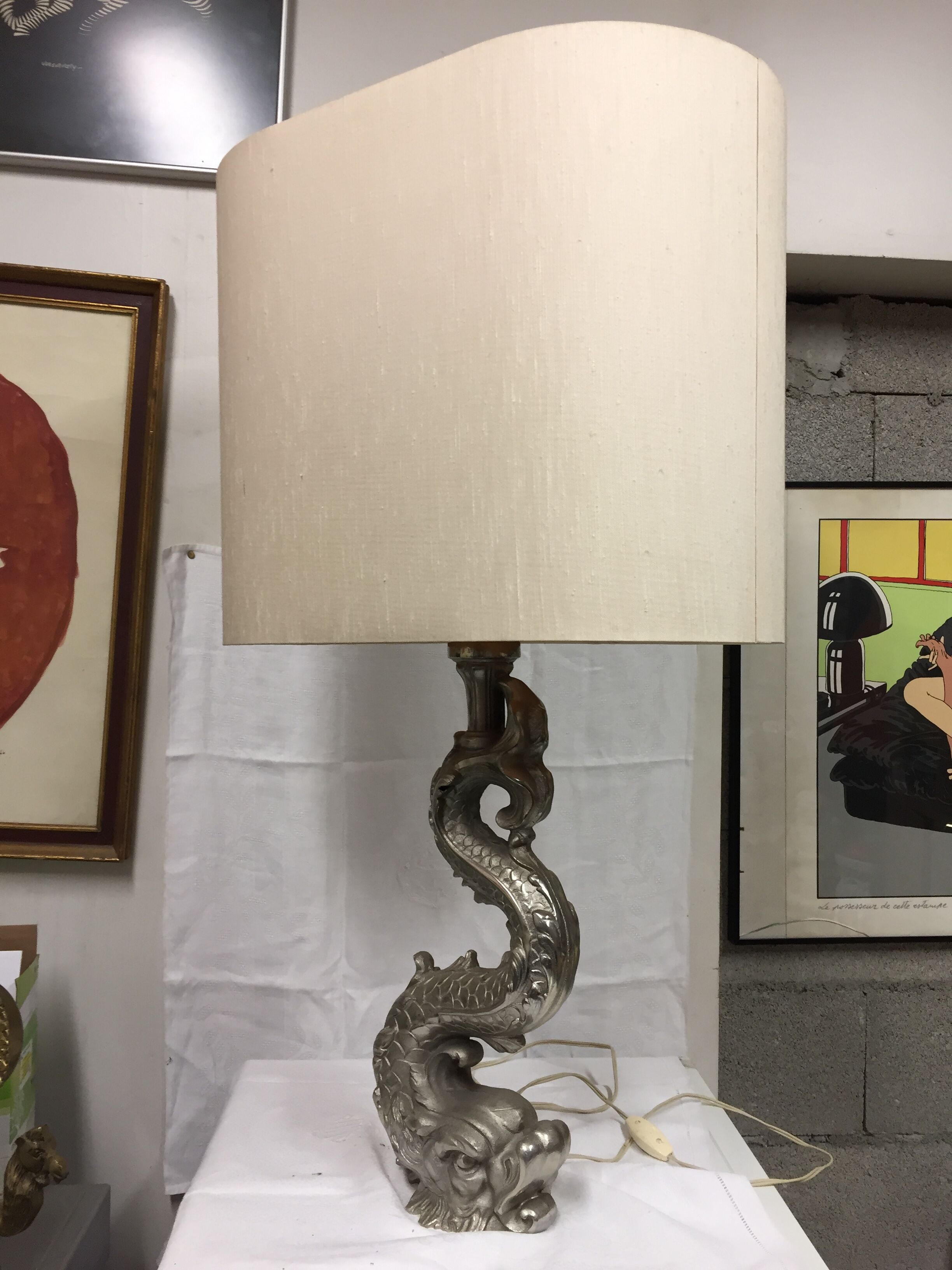 large dolphin table lamp