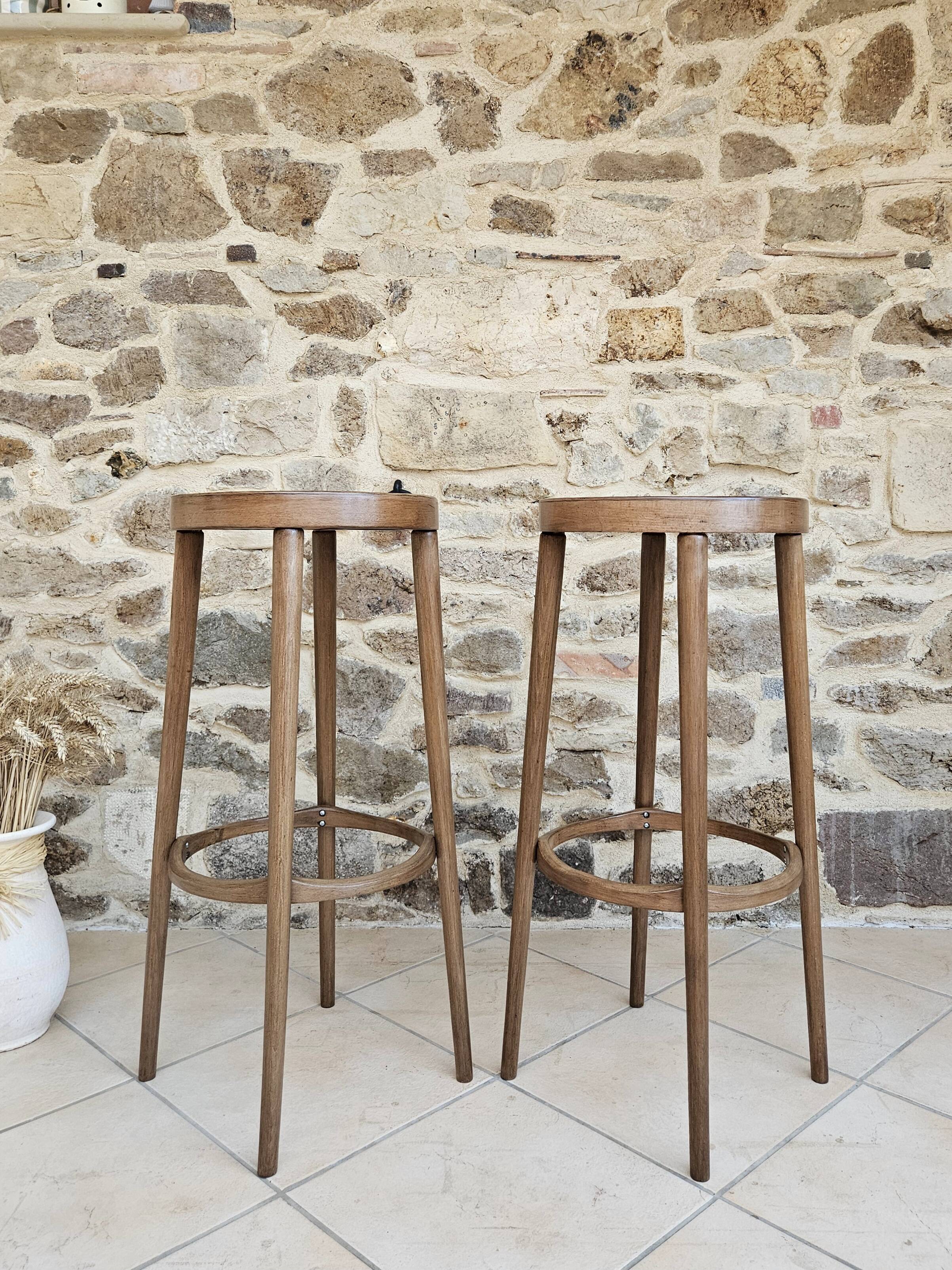 Paire tabourets hauts Baumann
