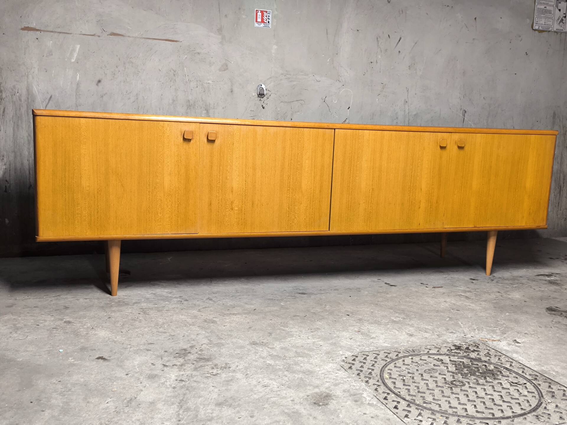 Vintage Scandinavian teak sideboards from the 1970s.