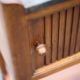 Bedside table, curtain bedside table, marble bedside table