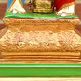 Vintage statuette Jesus on the Cross surrounded by Mary and John