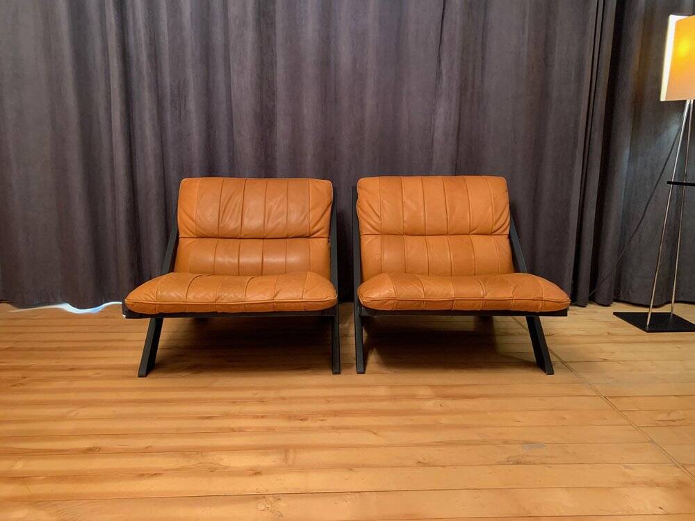 Set of armchairs by Ueli Berger, de Sede, Switzerland, 1970s