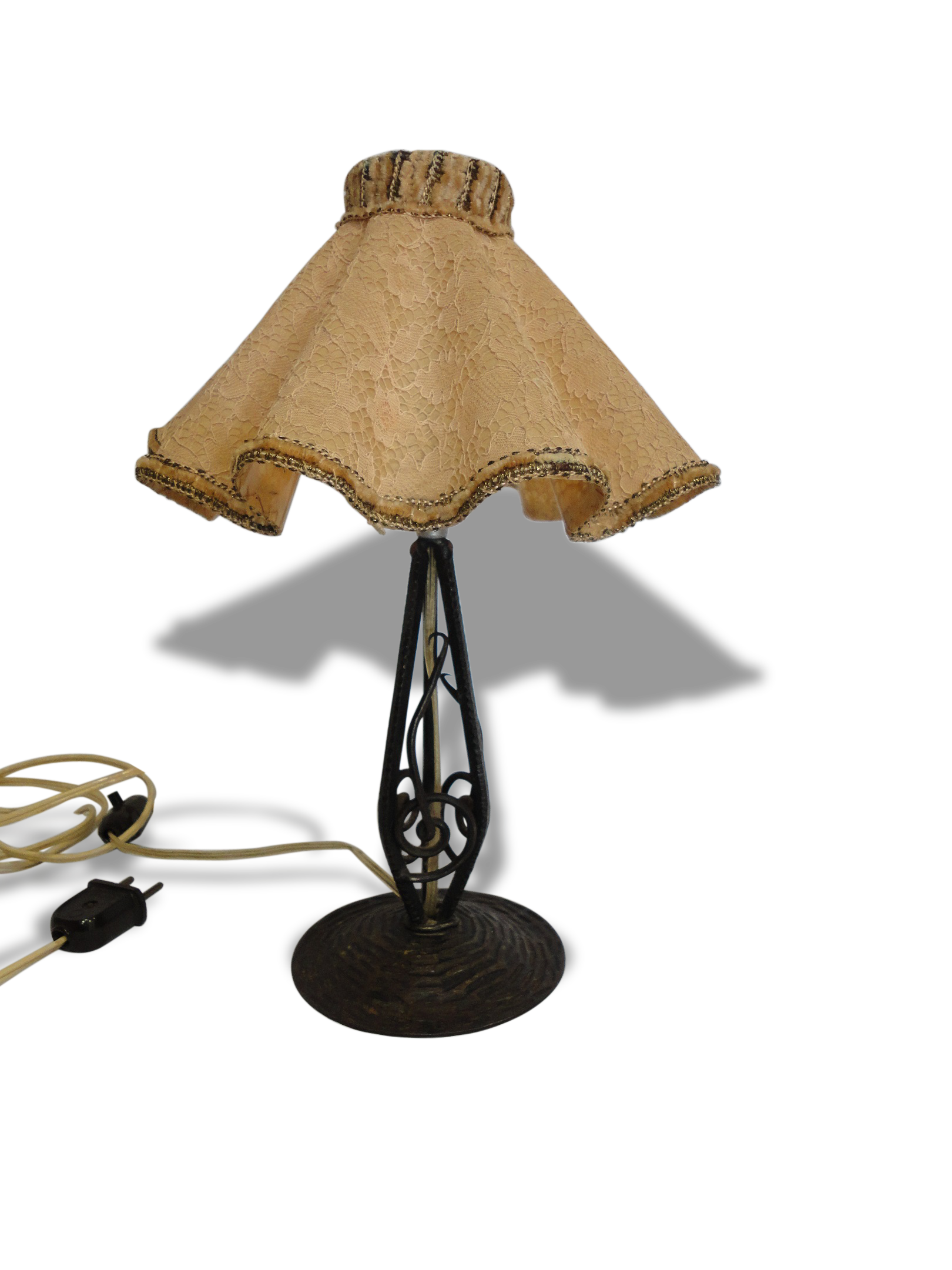 Art deco wrought iron lamp