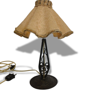 Art deco wrought iron lamp