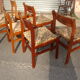 Série de 6 chaises en Pao Rosa vers 1950-60
