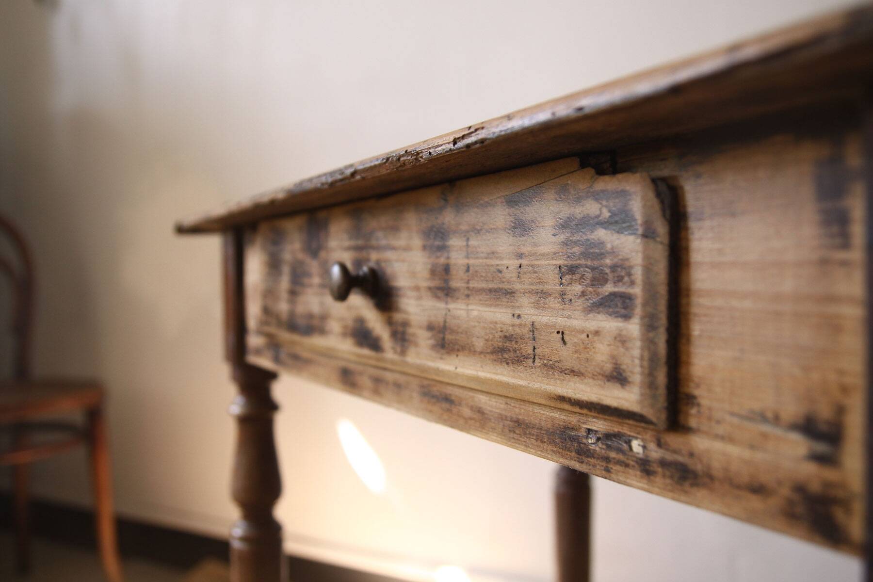 Old wooden desk
