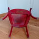 Children's chair JAPY Brothers in red lace-up curved wood