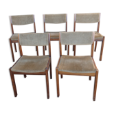 5 chaises vintage années 70 80