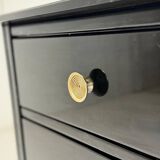 Mid-Century Modern Black Chest of Drawers by Carlo di Carli, 1950