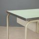 Vintage writing desk in enamelled and laminated metal, design, Italy, 1960s