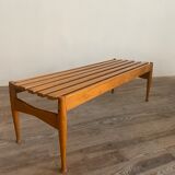 Slatted bench