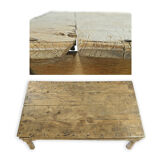 Studded wooden coffee table