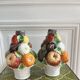 Pair of slip candle holders fruit/vegetable basket