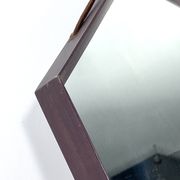 Italian Mid-Century Hexagonal wood wall mirror