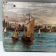 Tableau XIXème "La baie" signé A.Mallet