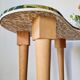 Tapered leg console table - bean-shaped canvas top