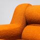 Armchair bouclé tobacco metal 70s Vintage Modern