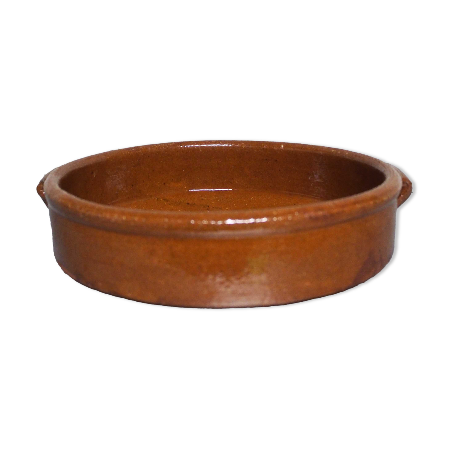 Dish 2/4 people in glazed terracotta