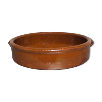 Dish 2/4 people in glazed terracotta