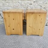 Pair of pine bedside tables from Les Arcs by Charlotte Perriand, 1960s-70s