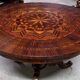 Round "Sorrentino" gueridon inlaid with a rosette design.