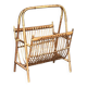 Vintage 1960s rattan magazine rack