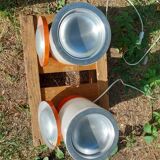 Pair of orange lamps from the 70s