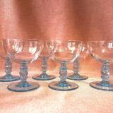 Vintage blue champagne glasses
