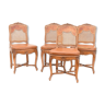 Suite of 4 Louis XV-style canne chairs
