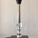 Silver-plated metal lamp base with crystal.