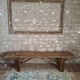 Large brutalist bench in solid oak
