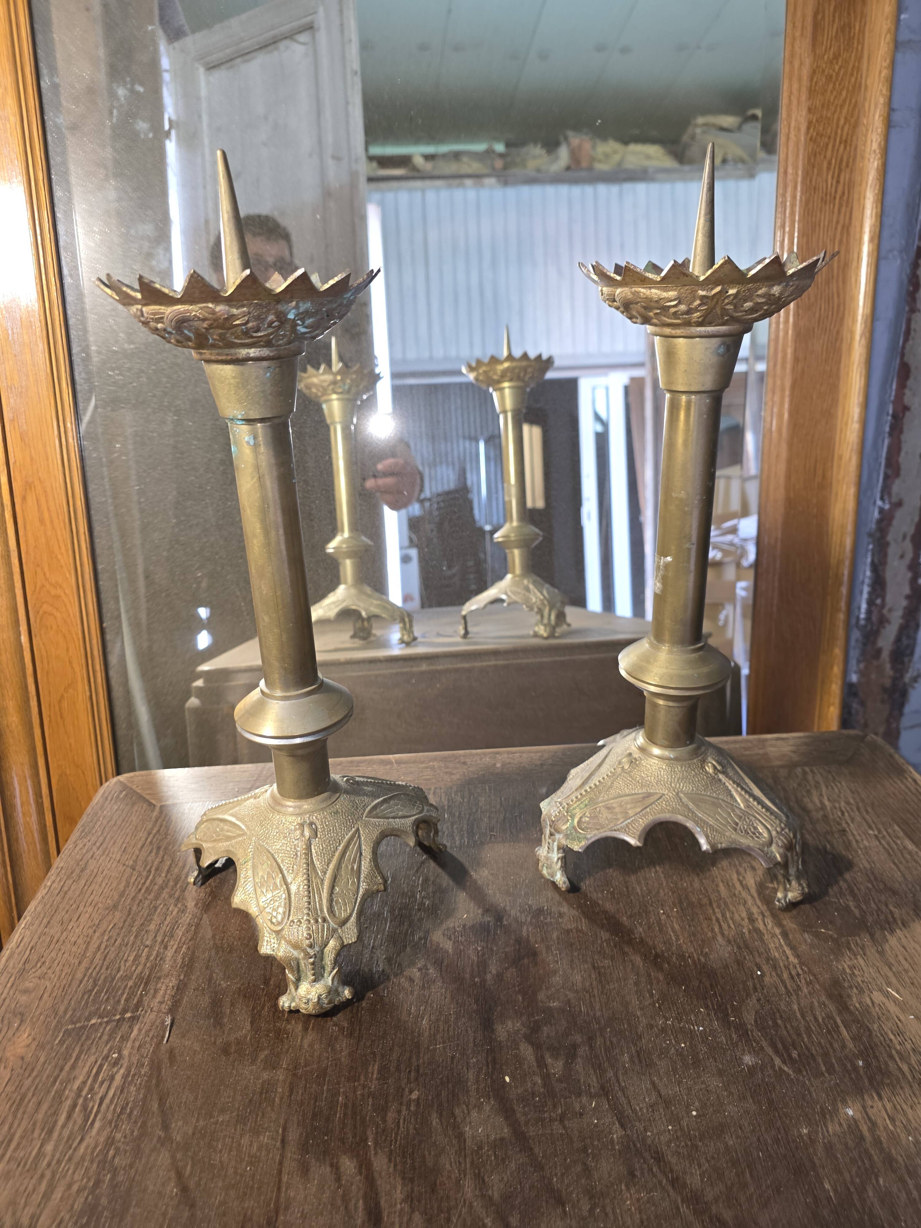 Pair of antique candlesticks