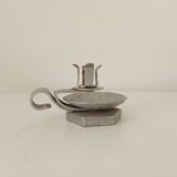 Vintage zinc hand candle holder