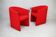 Paire de fauteuils Arflex rouges. Italie, circa 1980