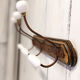 Coat rack in wood and porcelain