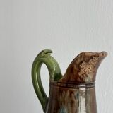 Pitcher in handcrafted enameled ceramic