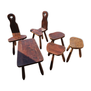 set de chaise, tabourets