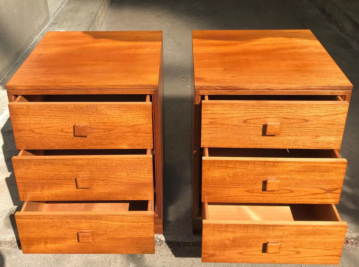Pair of teak dressers from the 1970s